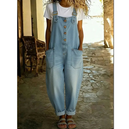 The Rotherhithe Denim Buckle Jumpsuit