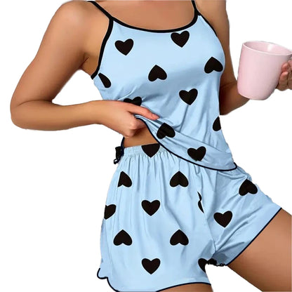 The Maida Hill Heart-Print Sleep Tee Set