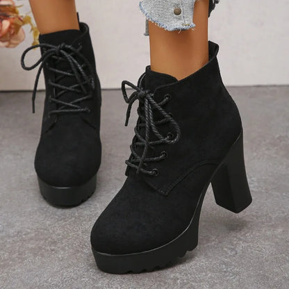 The Falconwood Suede Platform Ankle Boots