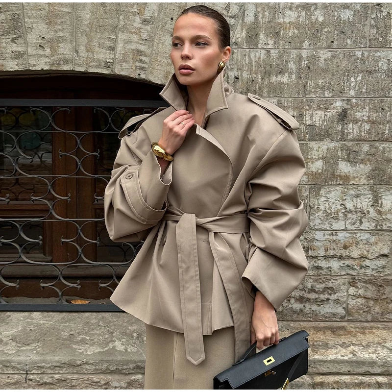 The Honor Oak Lace-Up Trench Coat