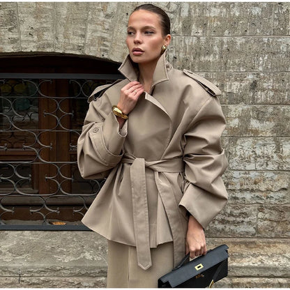 The Honor Oak Lace-Up Trench Coat