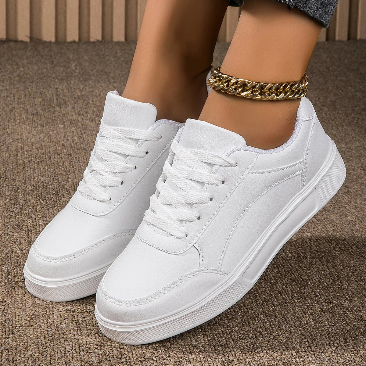 The Dagenham Classic Leather Platform Trainers