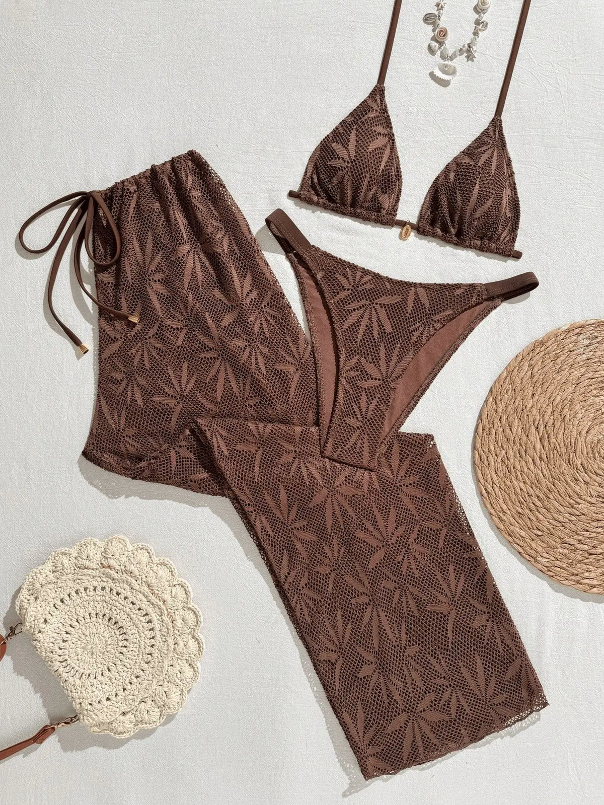 The Balham Drawstring Three-Piece Bikini Set