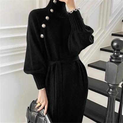 The Woodside Park Button-Front Knit Dress