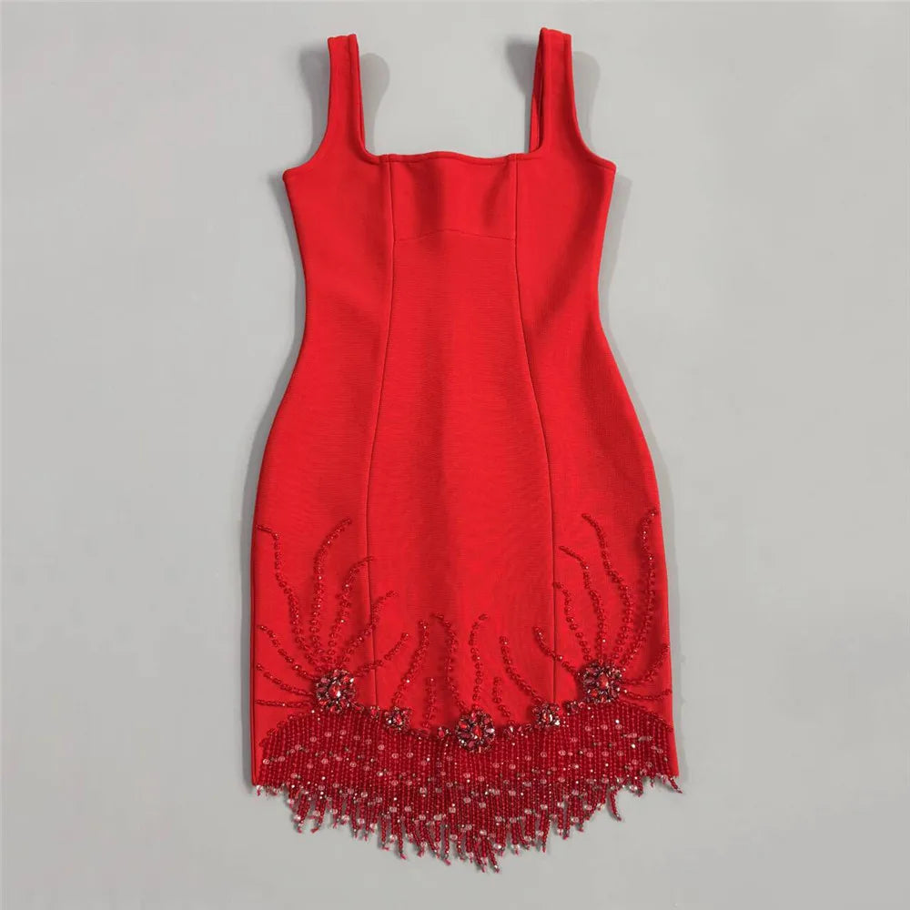 The Belgrave Beaded Bandage Dress