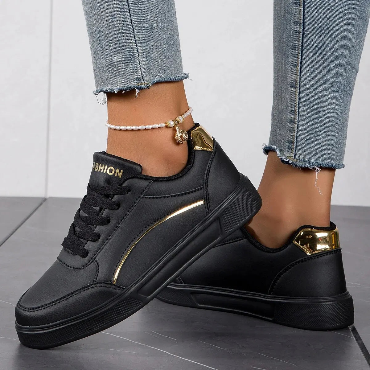The Dagenham Classic Leather Platform Trainers