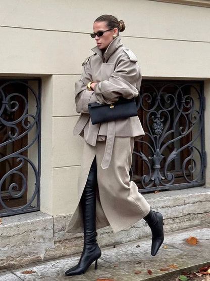 The Honor Oak Lace-Up Trench Coat