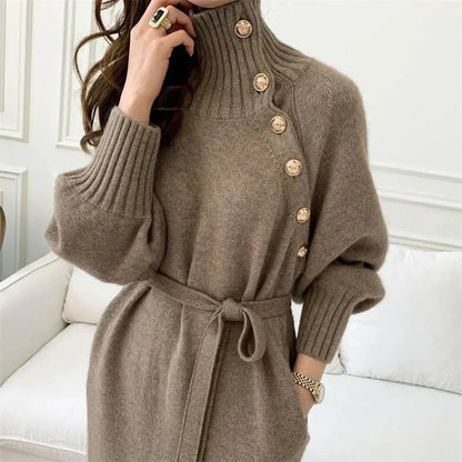 The Woodside Park Button-Front Knit Dress