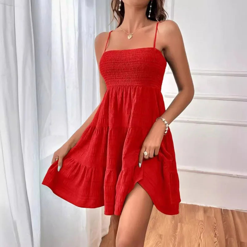 The Angel Smocked Bustier Swing Dress