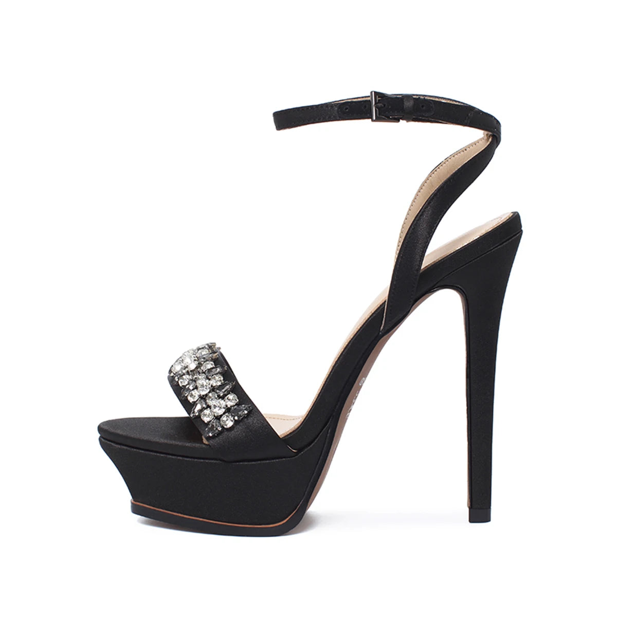 The Belmont Champagne Silk Platform Sandals