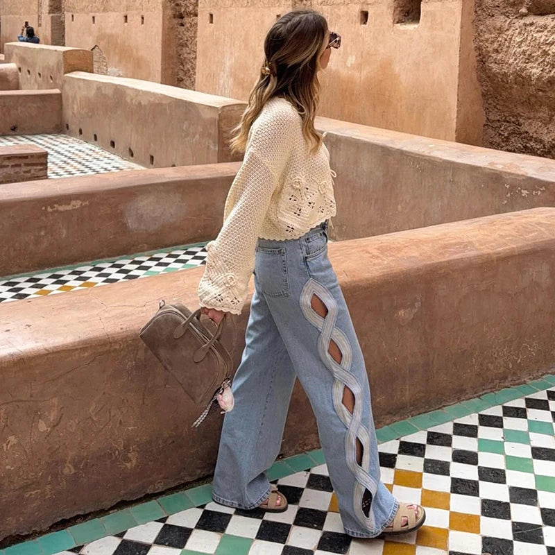 The Canonbury Diamond-Star Wide-Leg Jeans