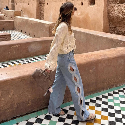 The Canonbury Diamond-Star Wide-Leg Jeans
