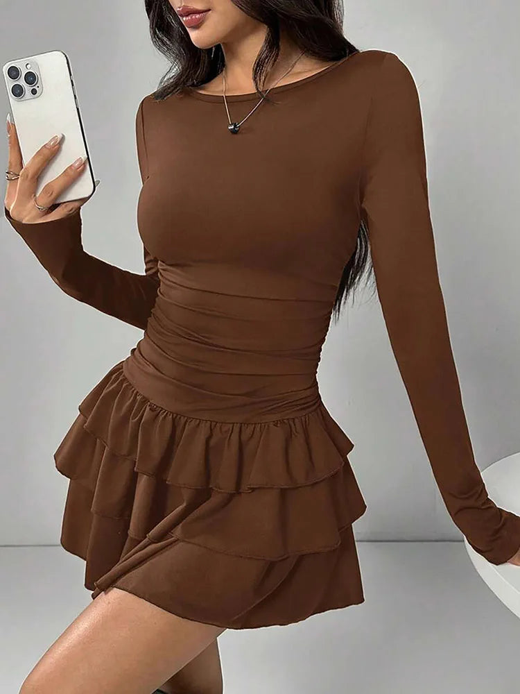 The Charlton Cascade-Ruffle Bodycon Dress