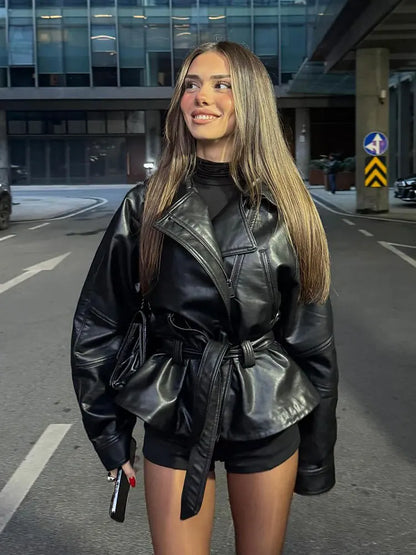 The Wood Green Faux Leather Trench Jacket