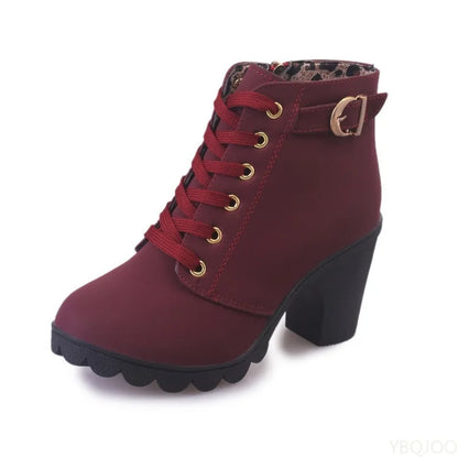 The Berrylands Lace-Up Heeled Boots