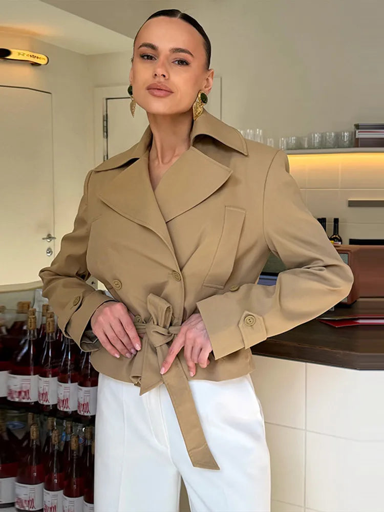 The Barons Court Lace-Up Coat & Skirt Set